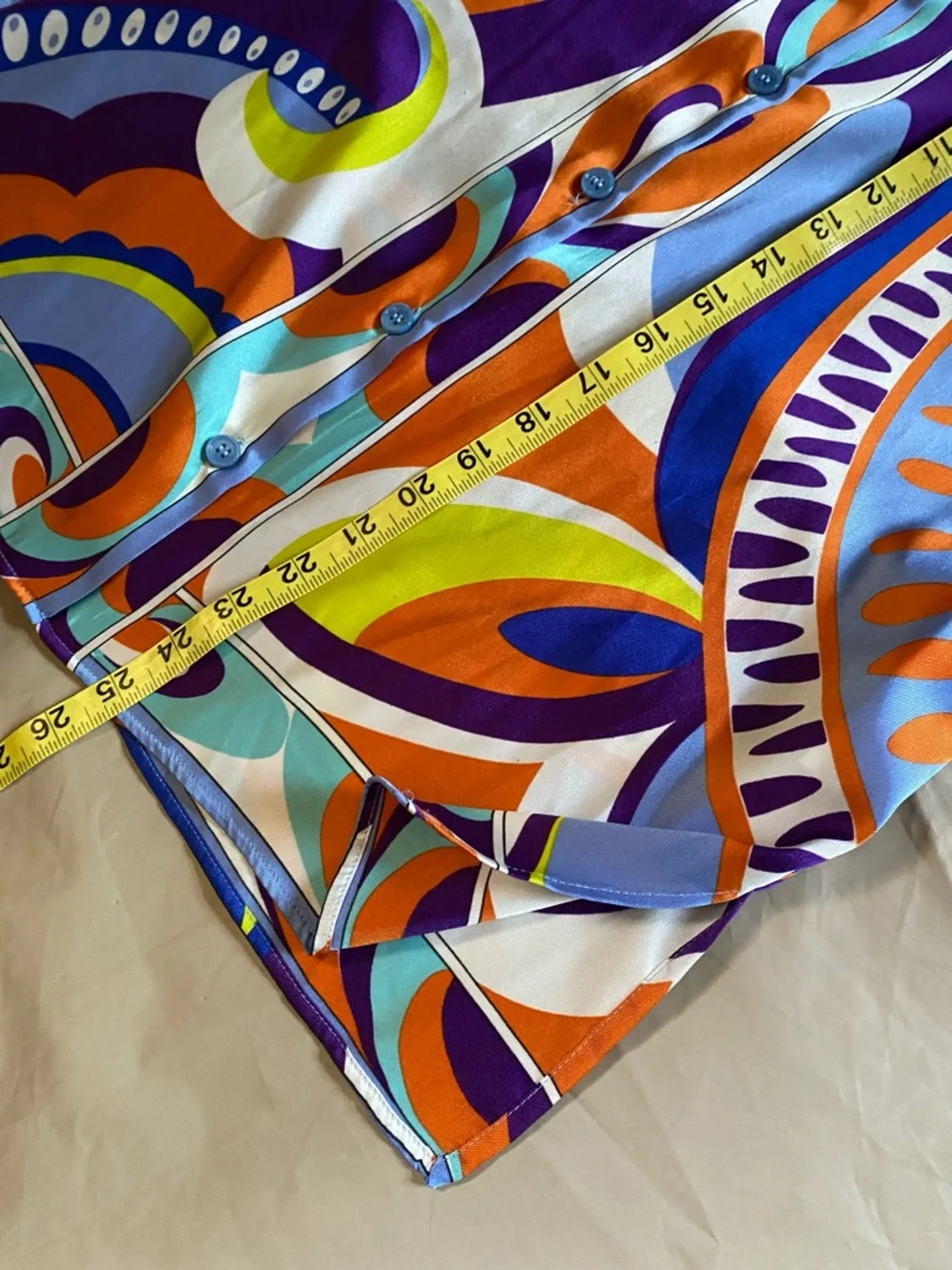 ZARA Vibrant Multi-Color Printed Button-Up Shirt - Picture 9 of 14